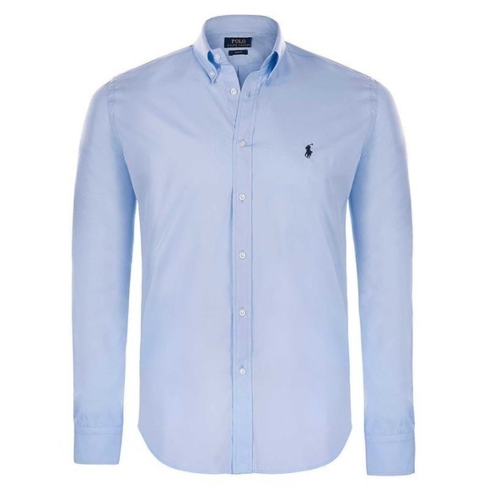NEW Polo Ralph Lauren Light Blue Dress Shi…